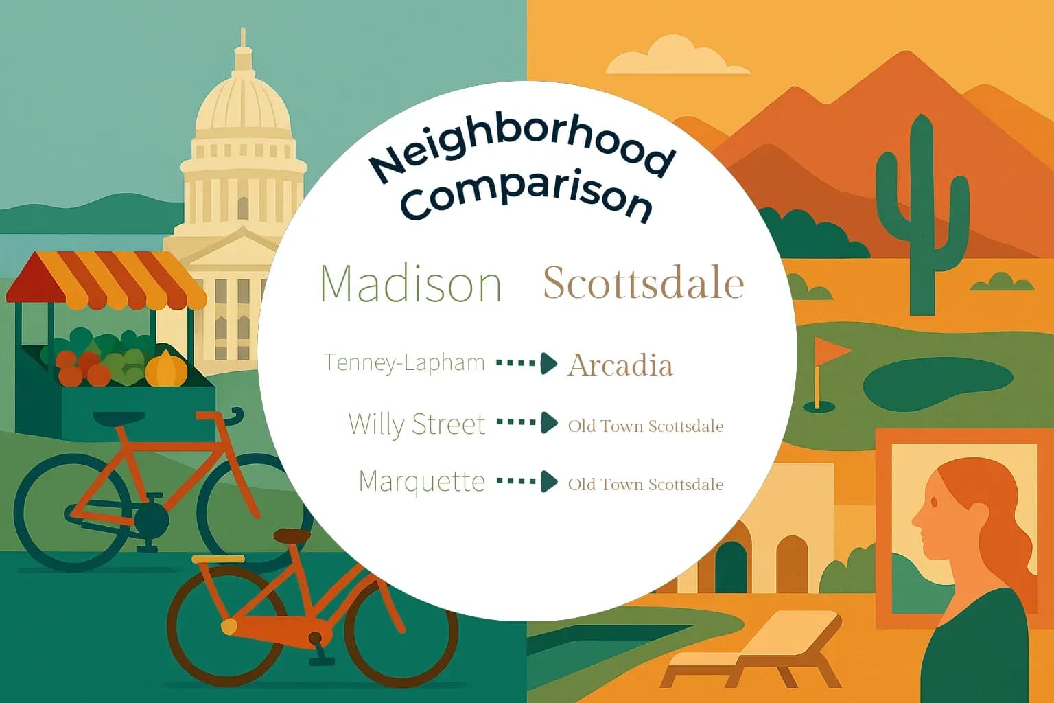 Madison vs Scottsdale Neighborhood Comparison