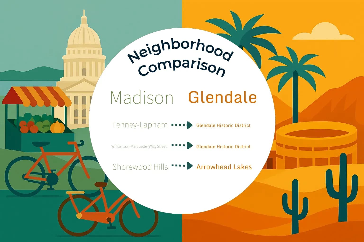 Madison vs Glendale Neighborhood Comparison