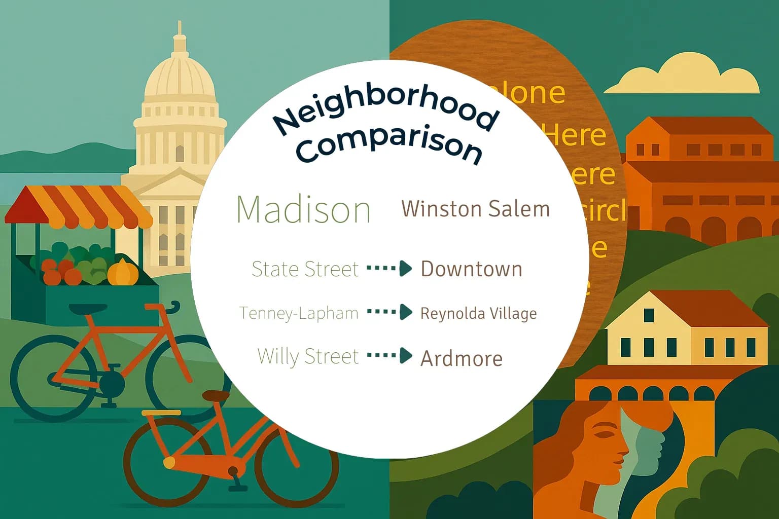 Madison vs Winston Salem Neighborhood Comparison
