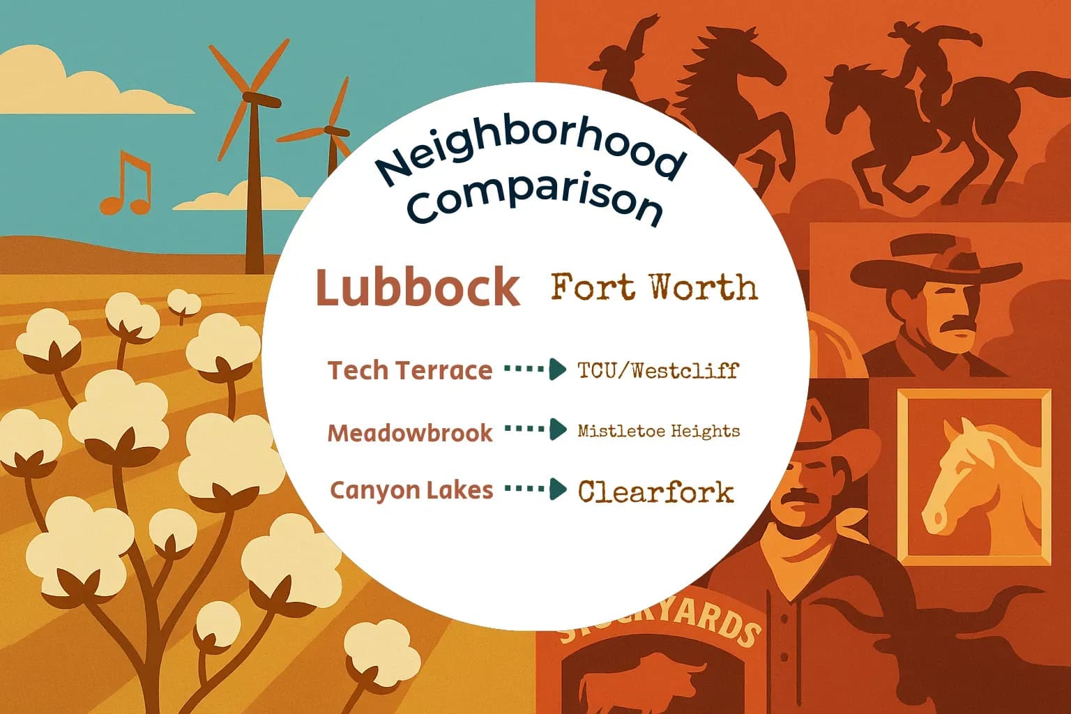 Lubbock vs Fort Worth Neighborhood Comparison