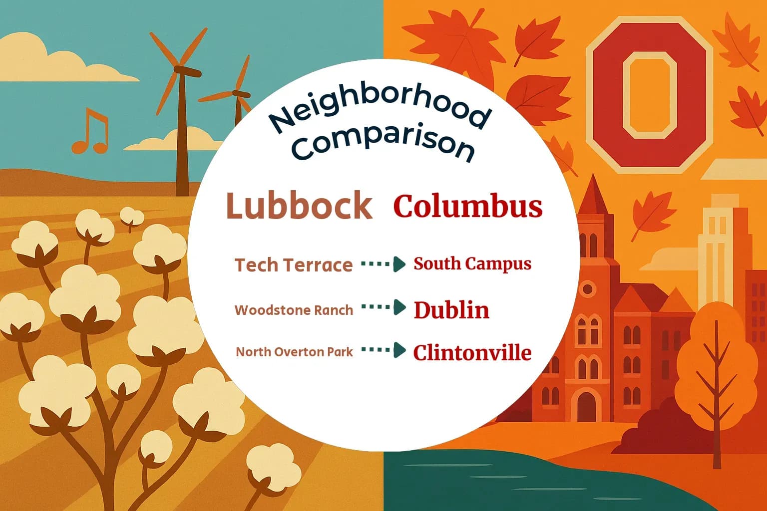 Lubbock vs Columbus Neighborhood Comparison