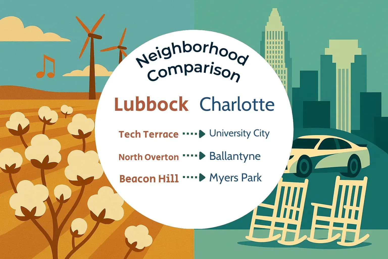 Lubbock vs Charlotte Neighborhood Comparison