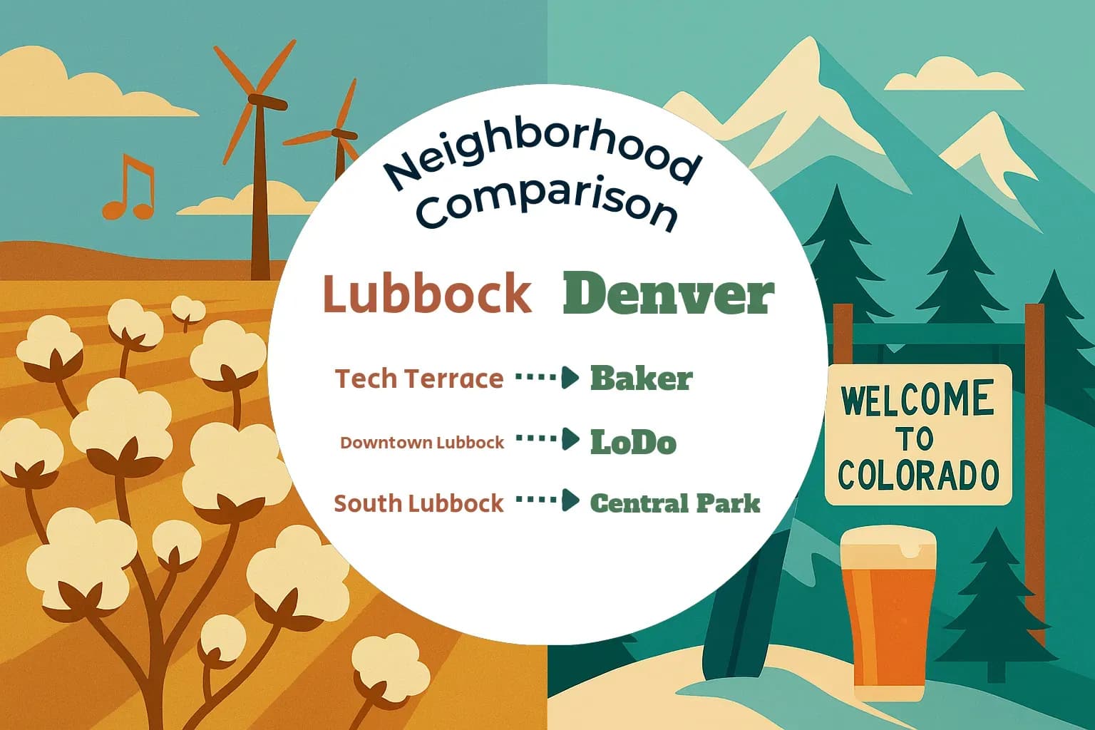 Lubbock vs Denver Neighborhood Comparison