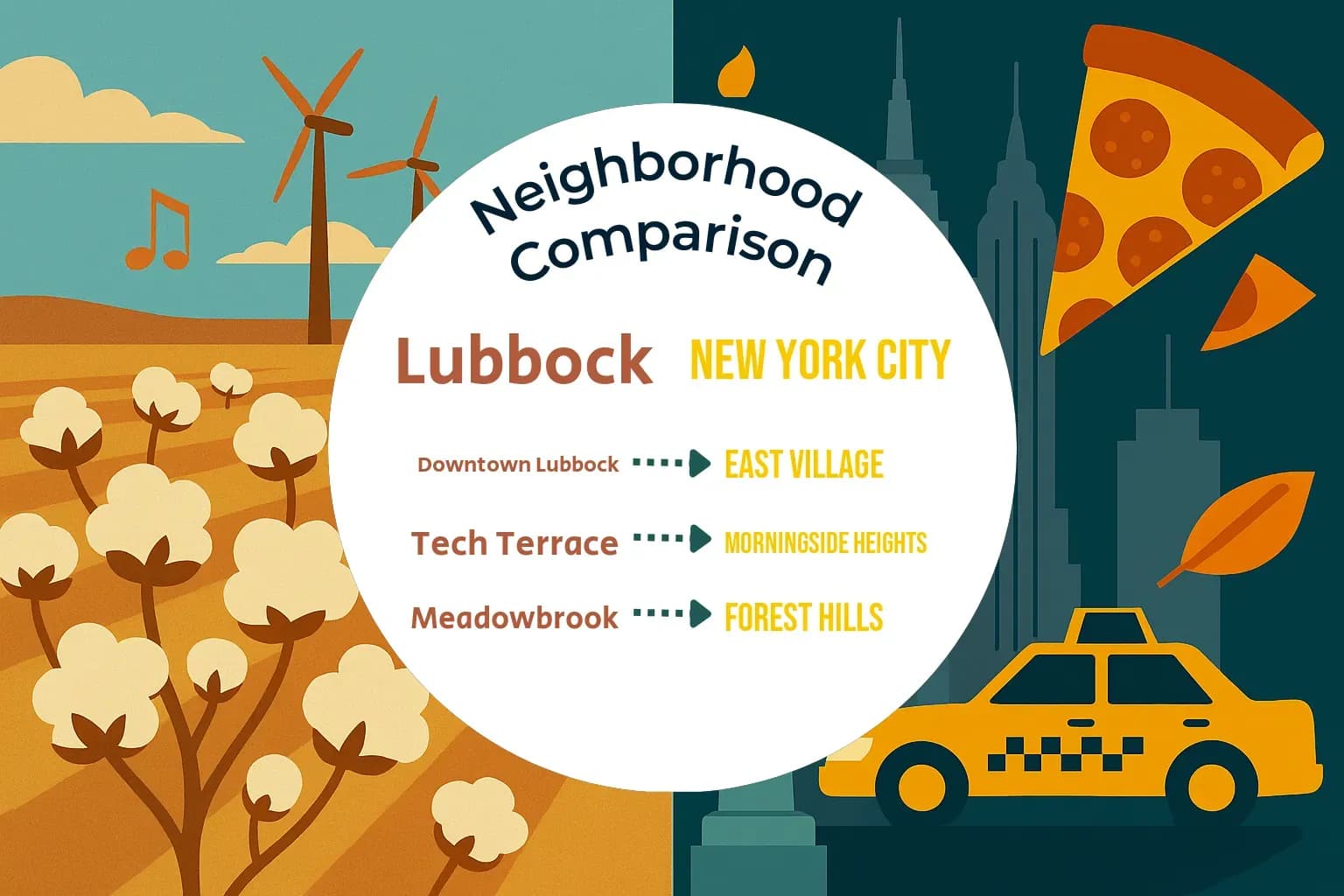 Lubbock vs New York City Neighborhood Comparison