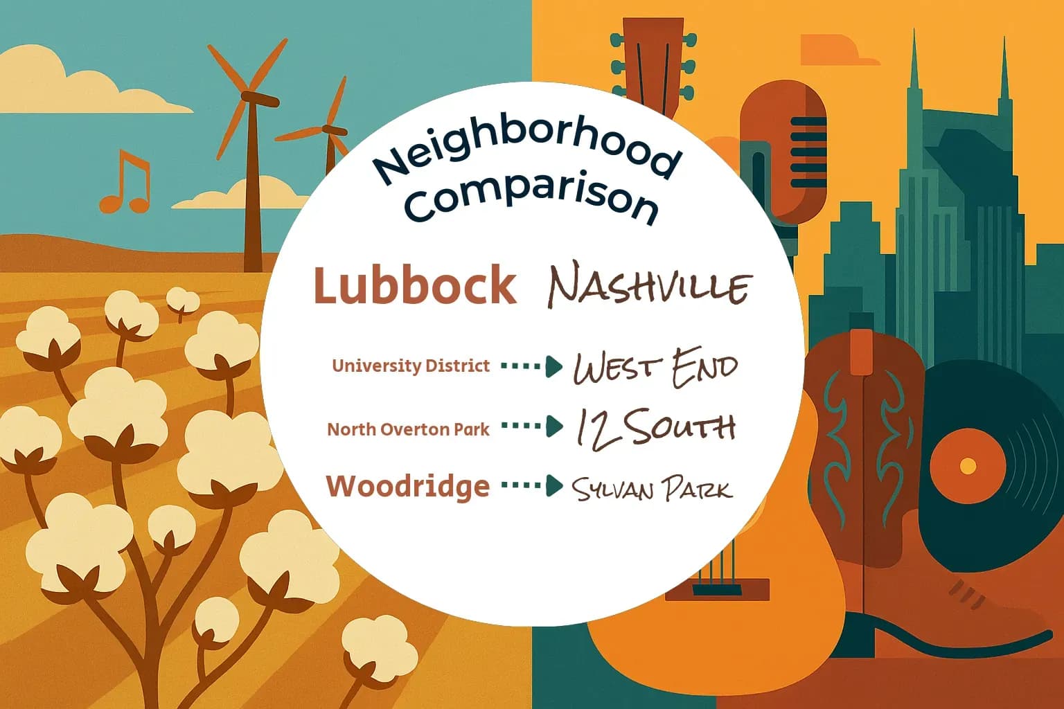 Lubbock vs Nashville Neighborhood Comparison