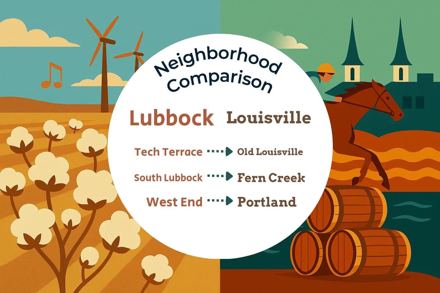 Lubbock vs Louisville Neighborhood Comparison