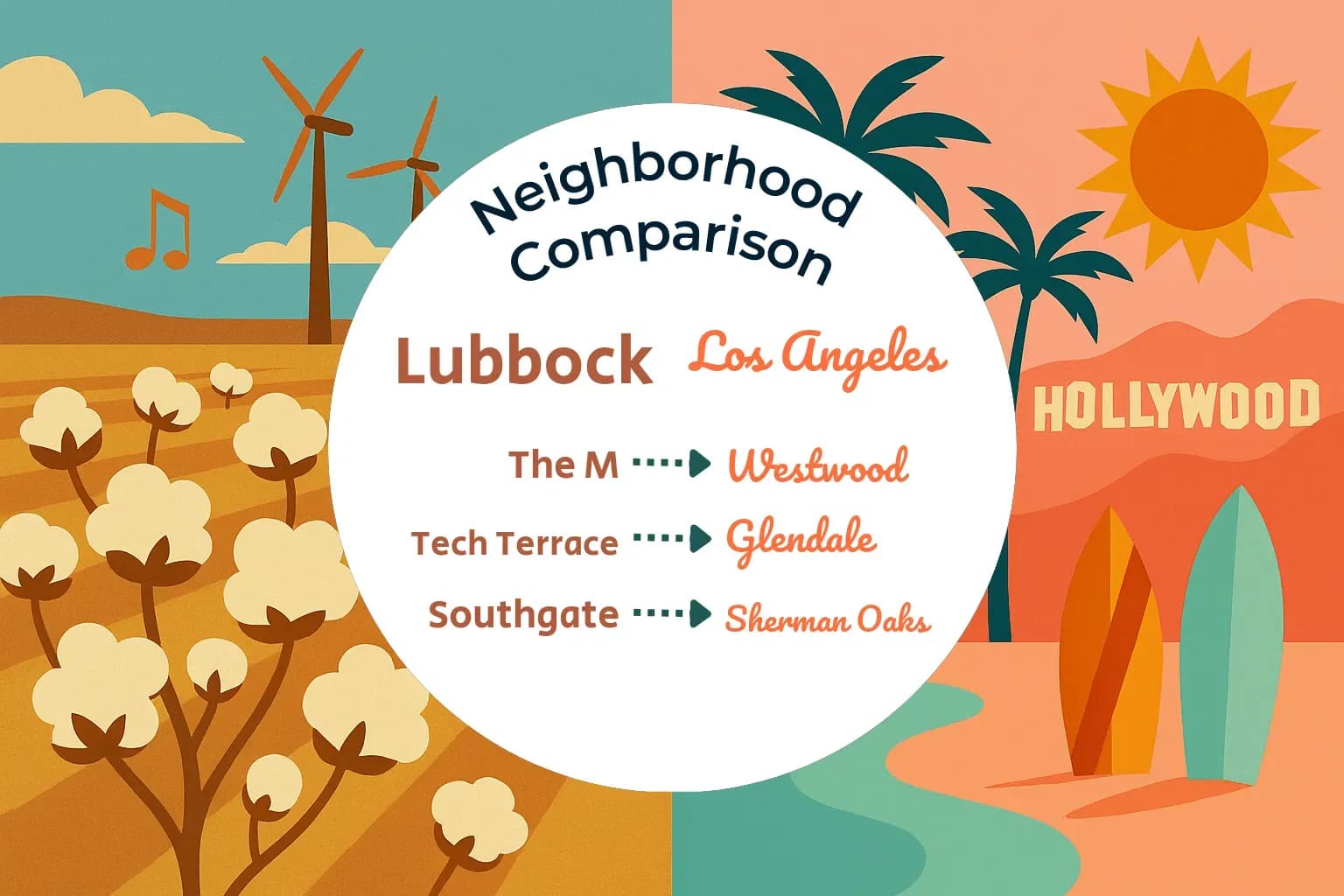 Lubbock vs Los Angeles Neighborhood Comparison