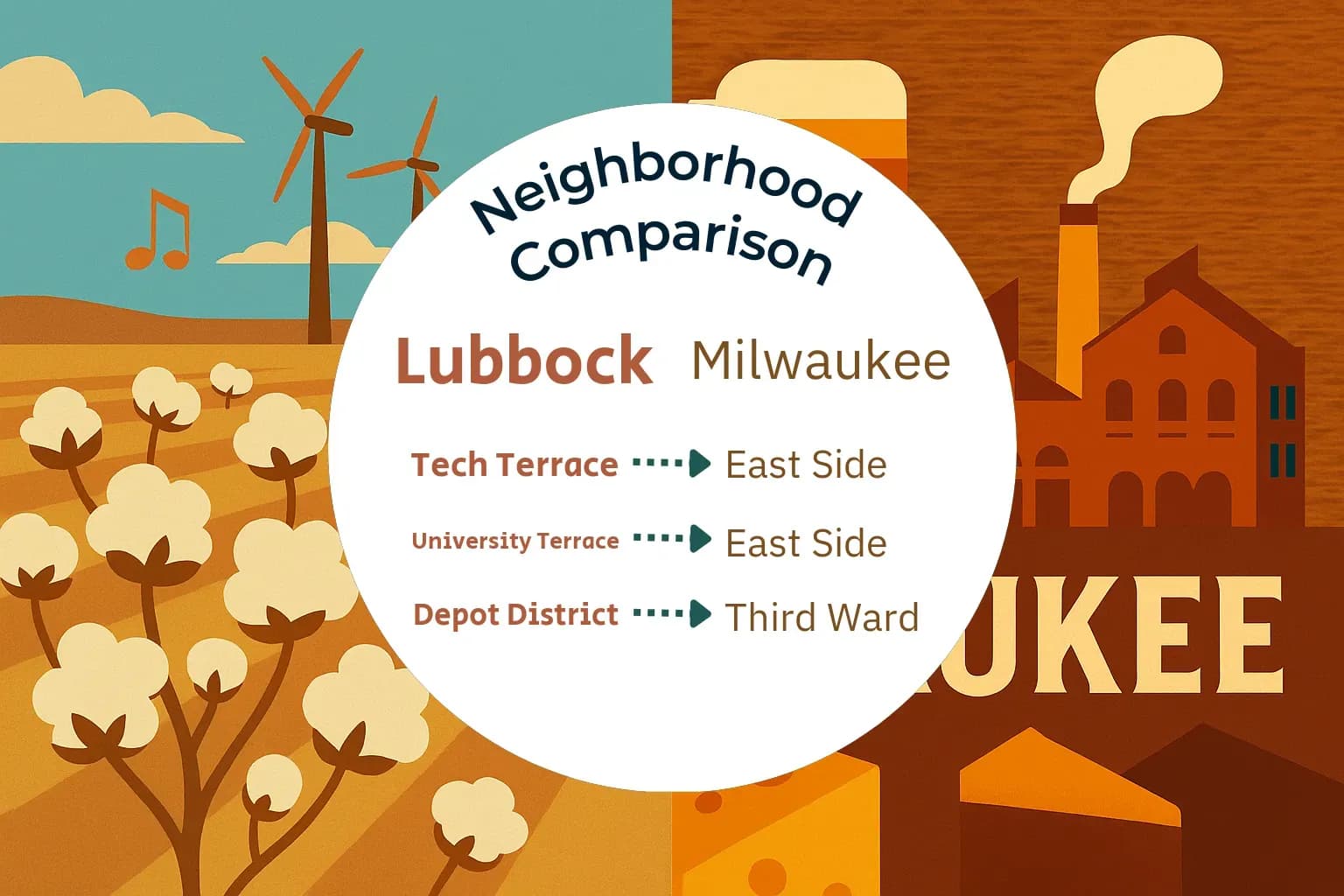 Lubbock vs Milwaukee Neighborhood Comparison