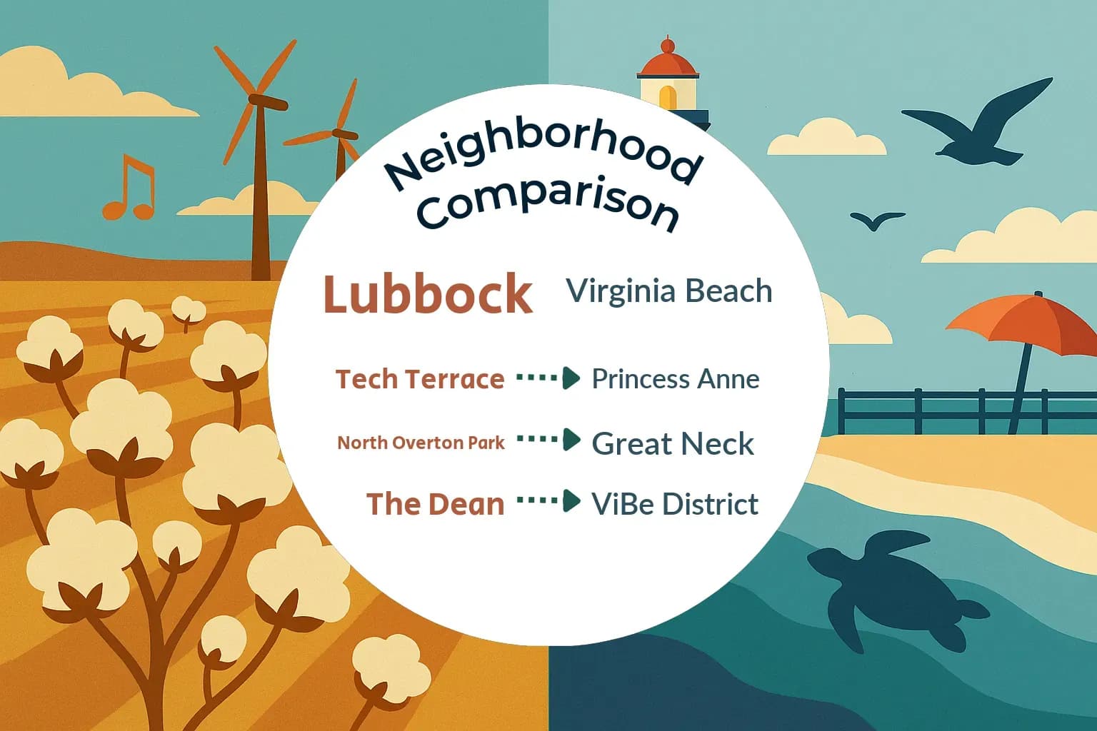 Lubbock vs Virginia Beach Neighborhood Comparison