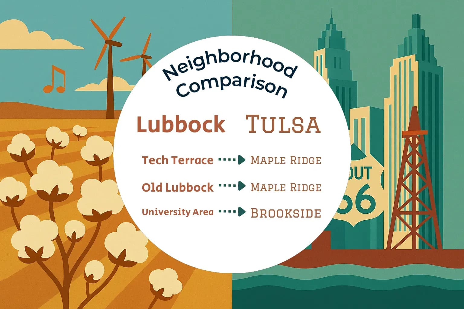 Lubbock vs Tulsa Neighborhood Comparison