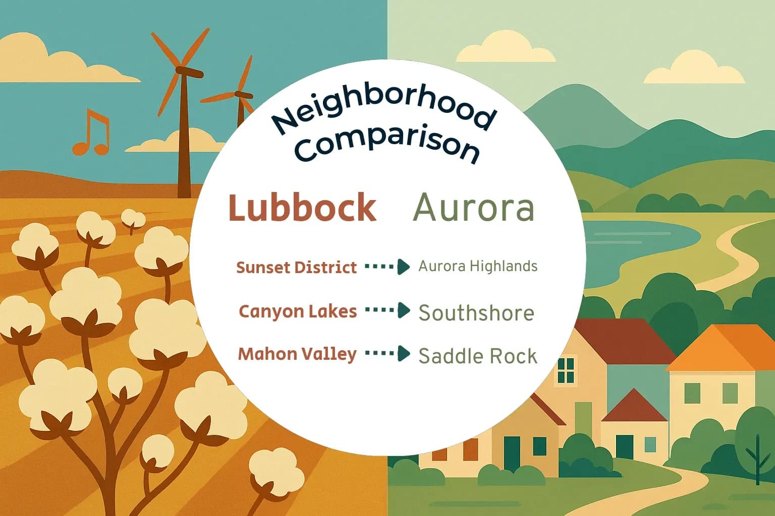 Lubbock vs Aurora Neighborhood Comparison