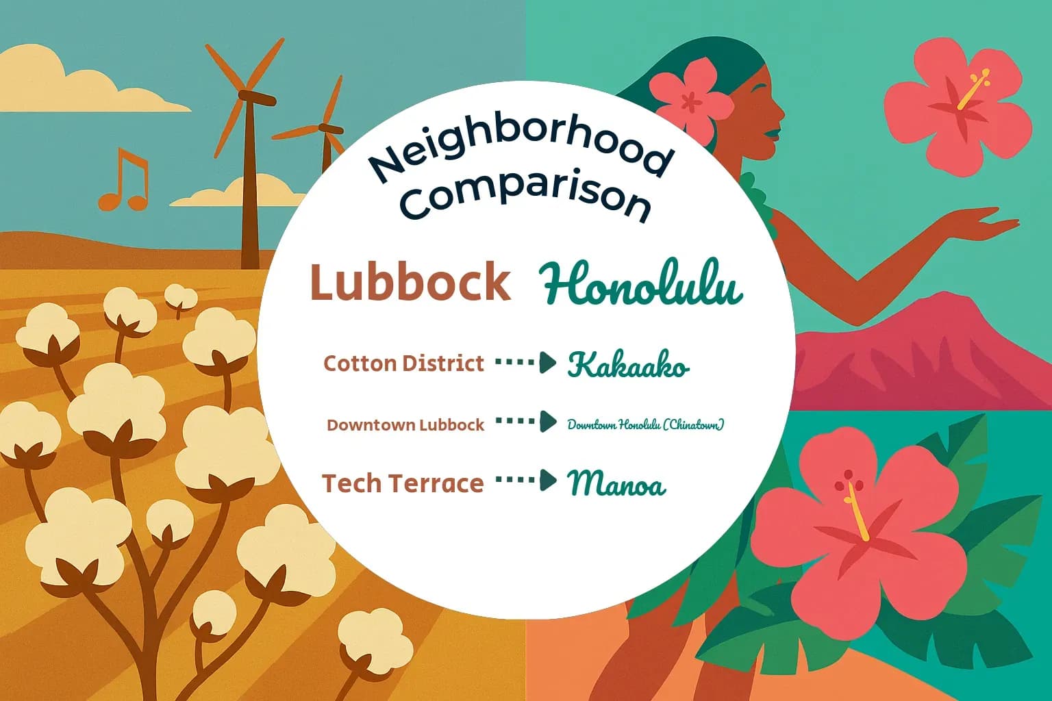 Lubbock vs Honolulu Neighborhood Comparison