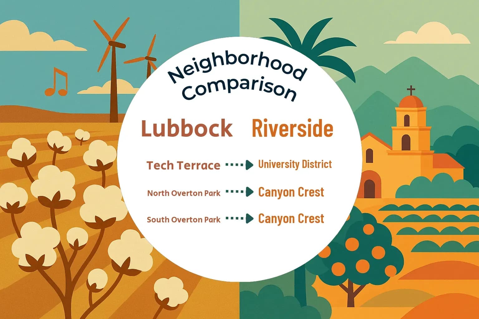 Lubbock vs Riverside Neighborhood Comparison