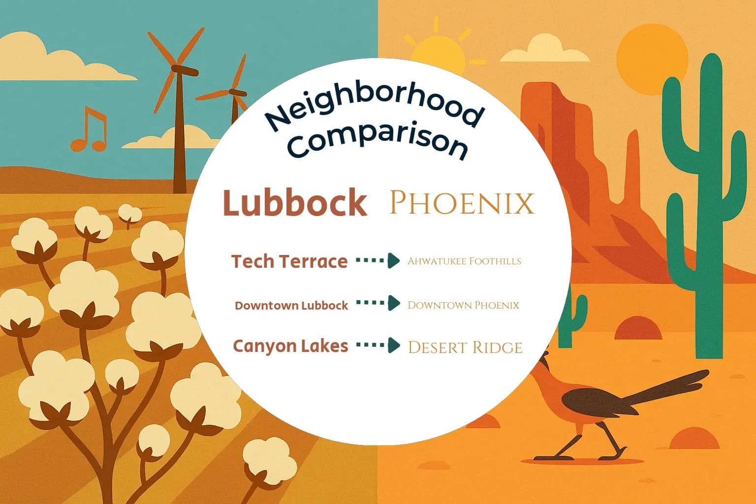 Lubbock vs Phoenix Neighborhood Comparison