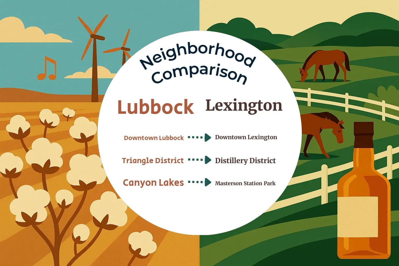 Lubbock vs Lexington Neighborhood Comparison