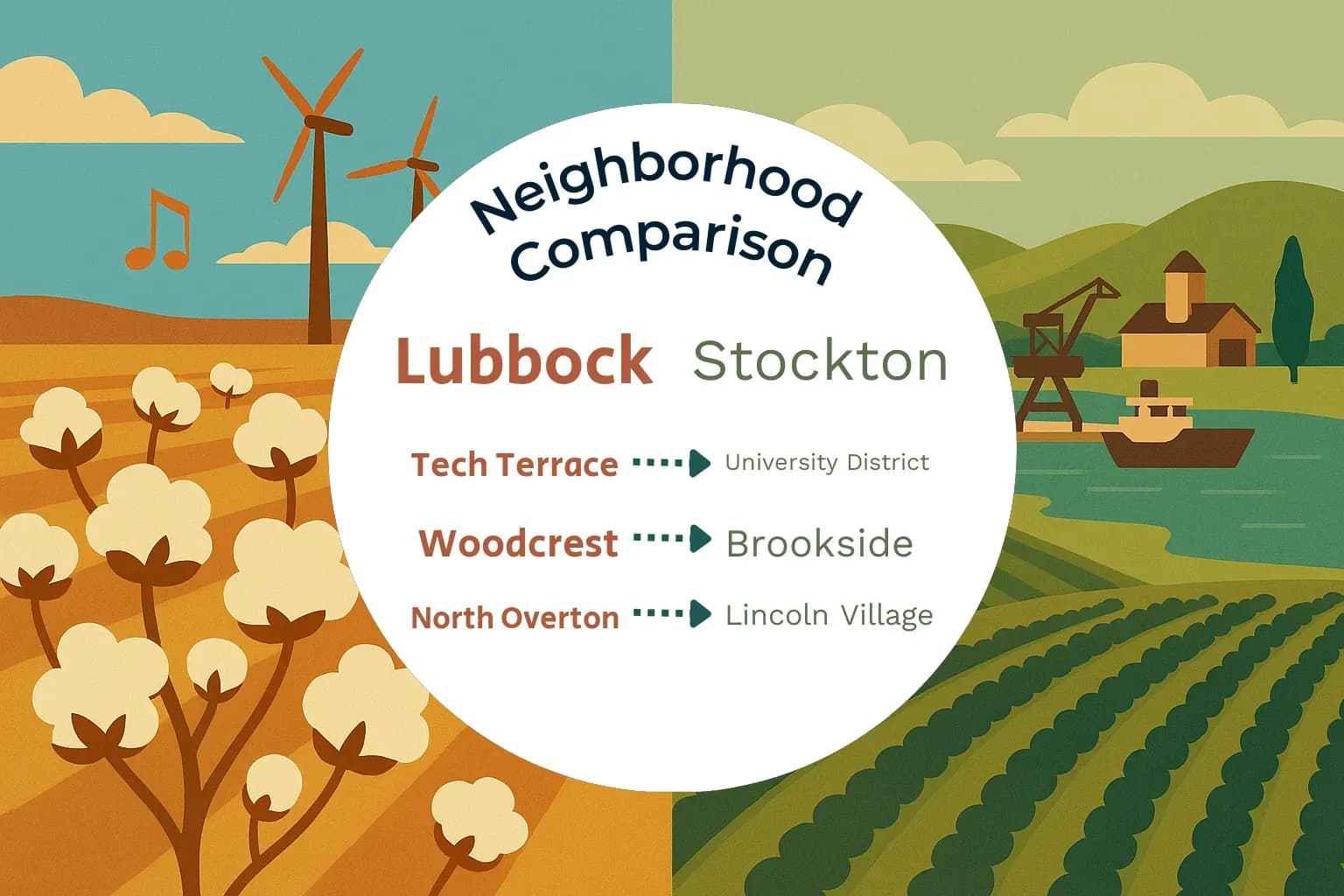 Lubbock vs Stockton Neighborhood Comparison
