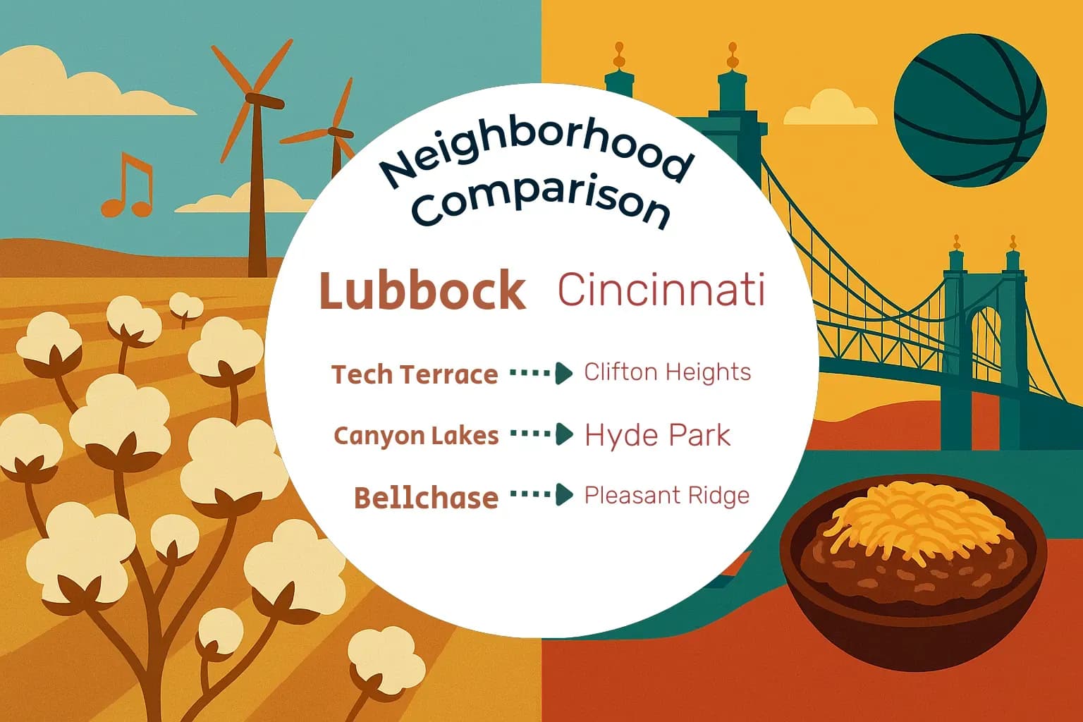 Lubbock vs Cincinnati Neighborhood Comparison