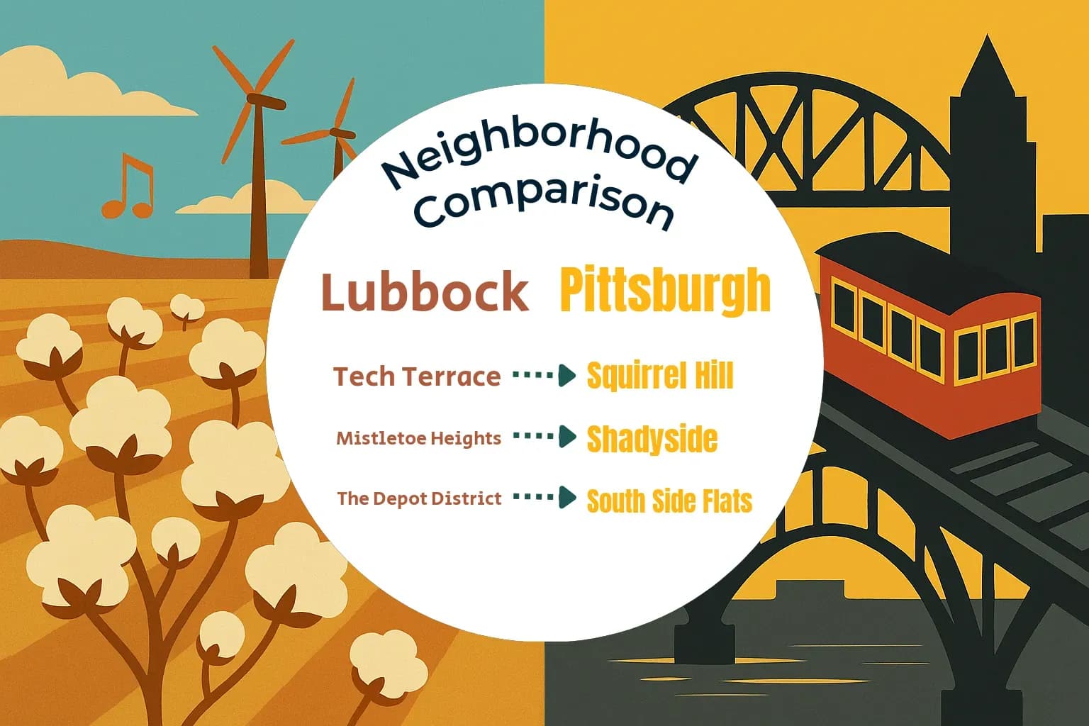 Lubbock vs Pittsburgh Neighborhood Comparison