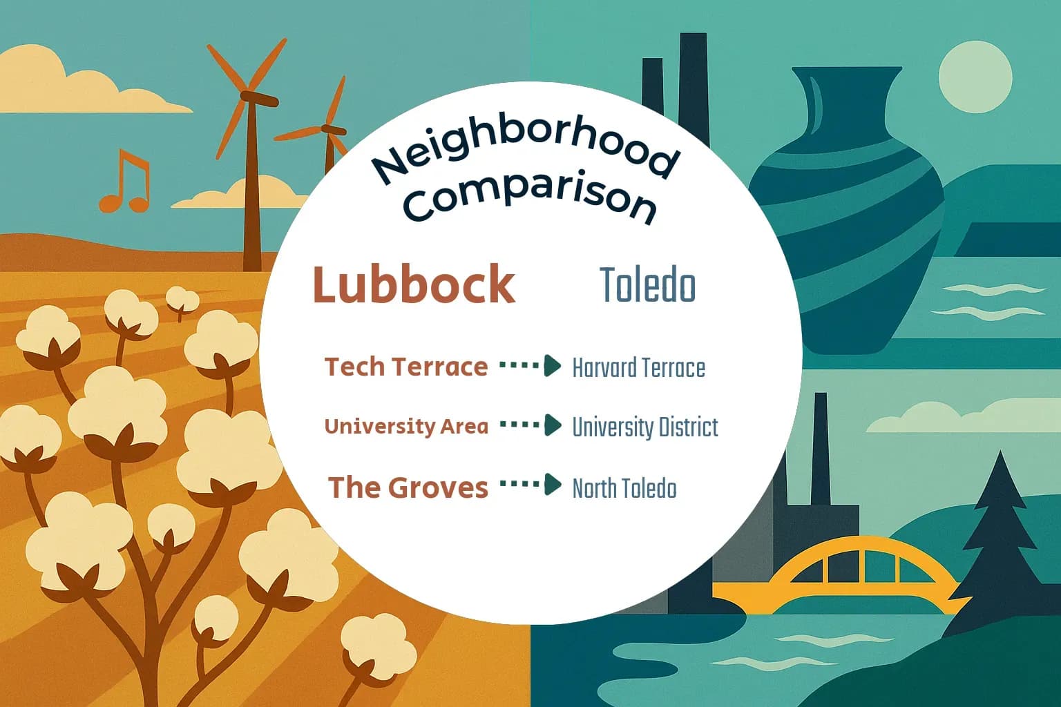 Lubbock vs Toledo Neighborhood Comparison