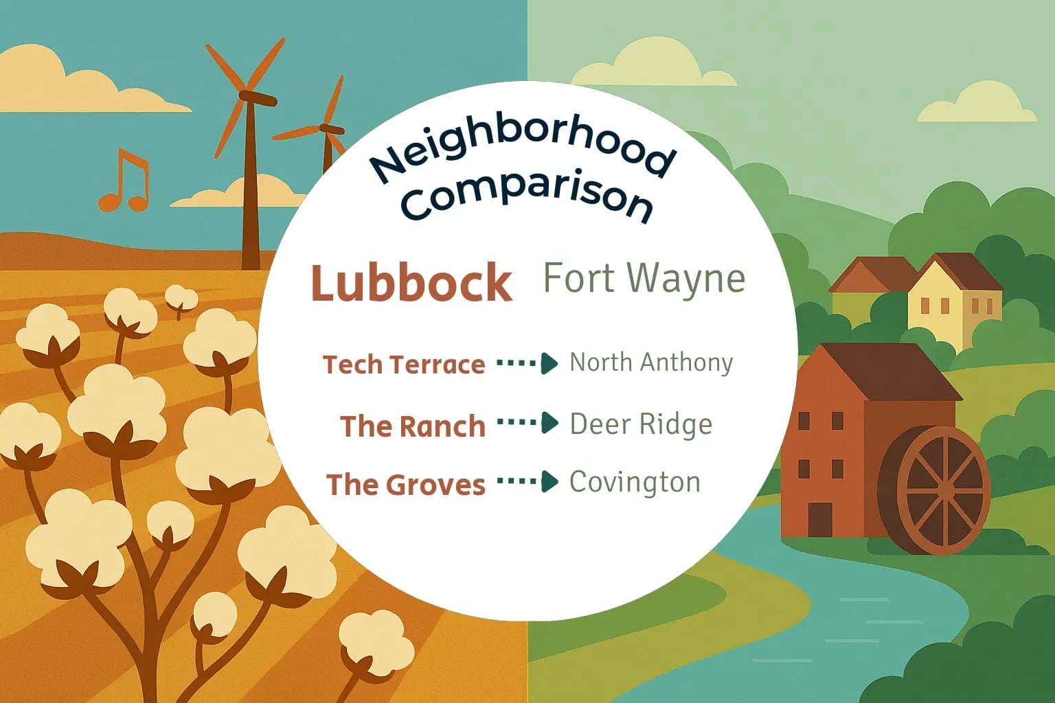 Lubbock vs Fort Wayne Neighborhood Comparison