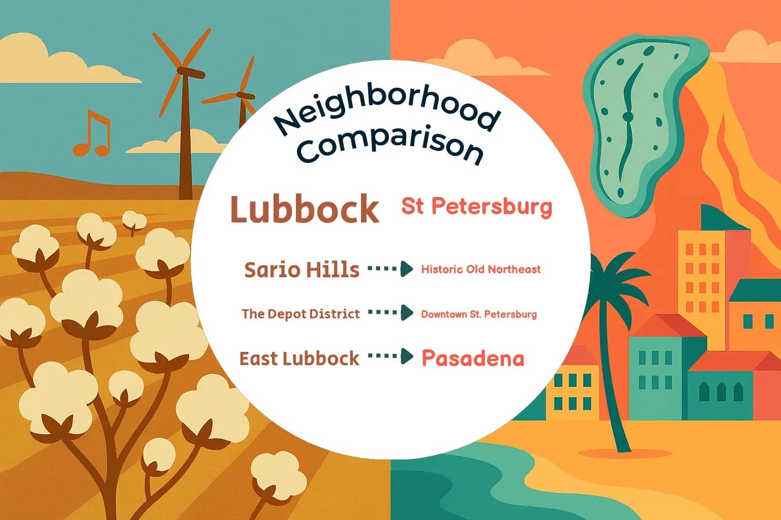 Lubbock vs St. Petersburg Neighborhood Comparison
