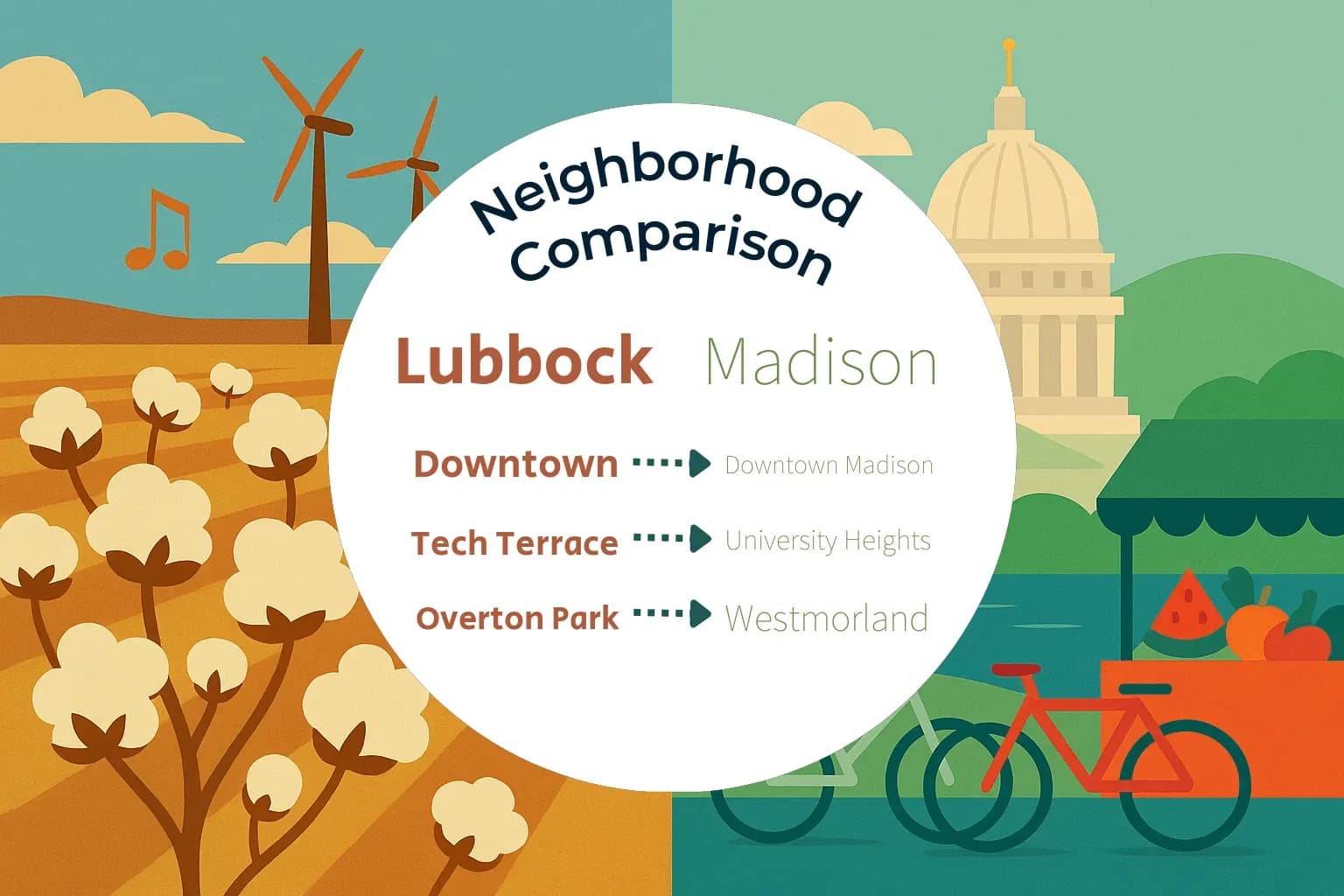 Lubbock vs Madison Neighborhood Comparison