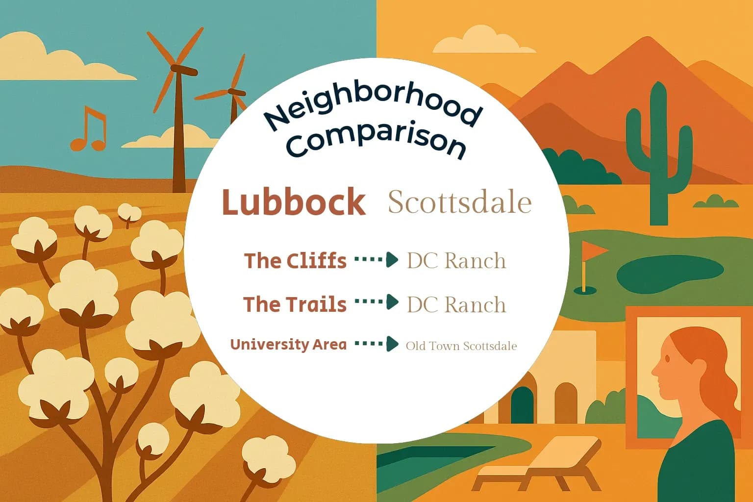 Lubbock vs Scottsdale Neighborhood Comparison
