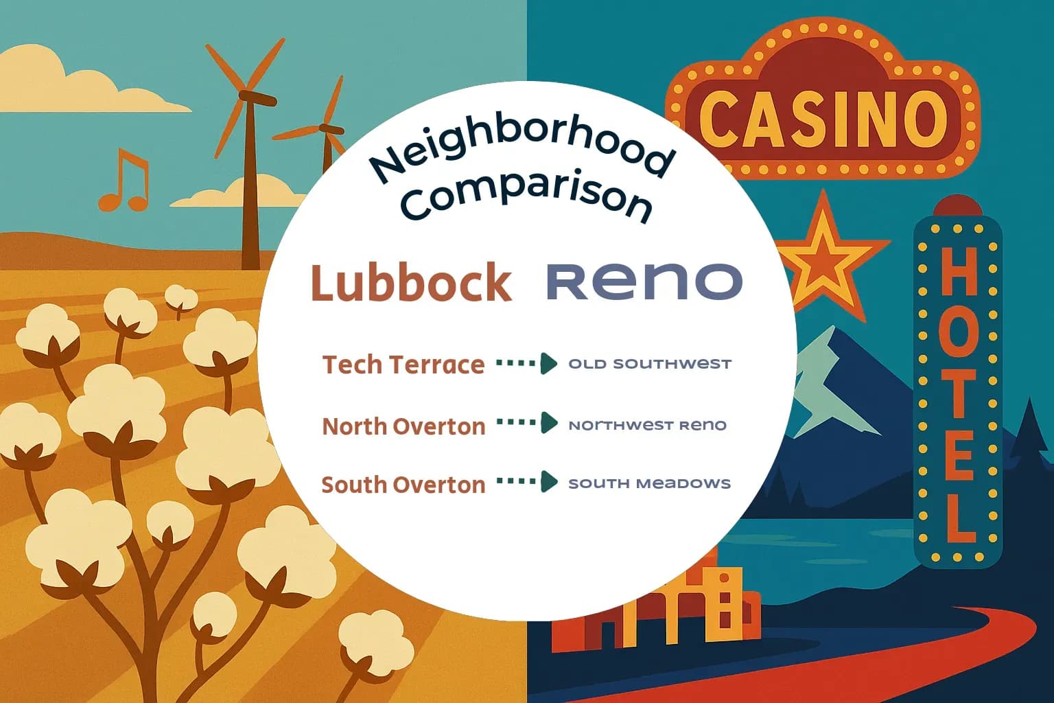 Lubbock vs Reno Neighborhood Comparison