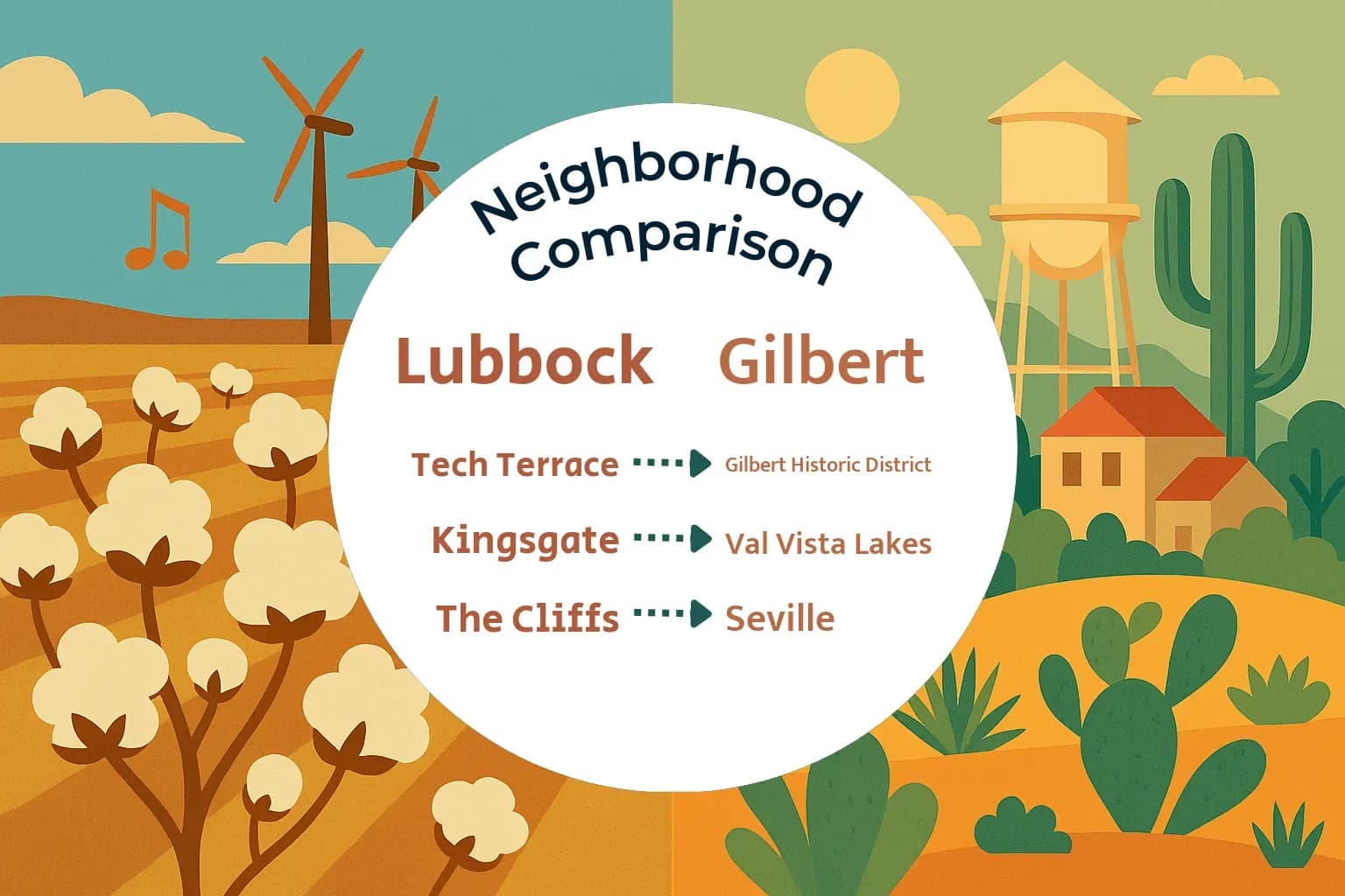 Lubbock vs Gilbert Neighborhood Comparison