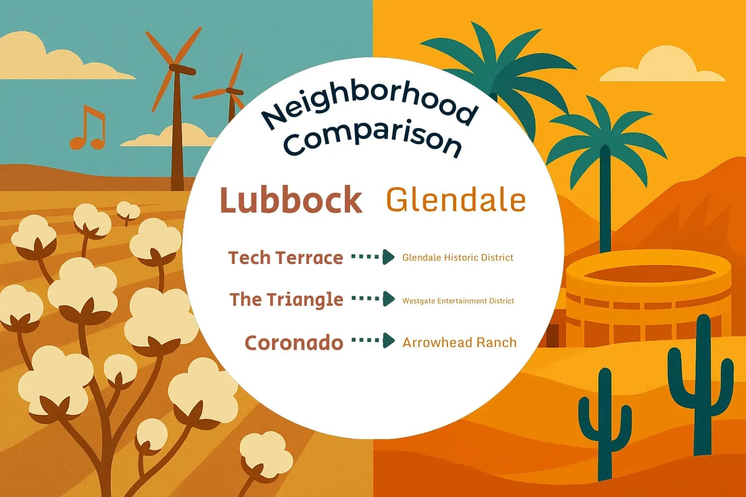 Lubbock vs Glendale Neighborhood Comparison