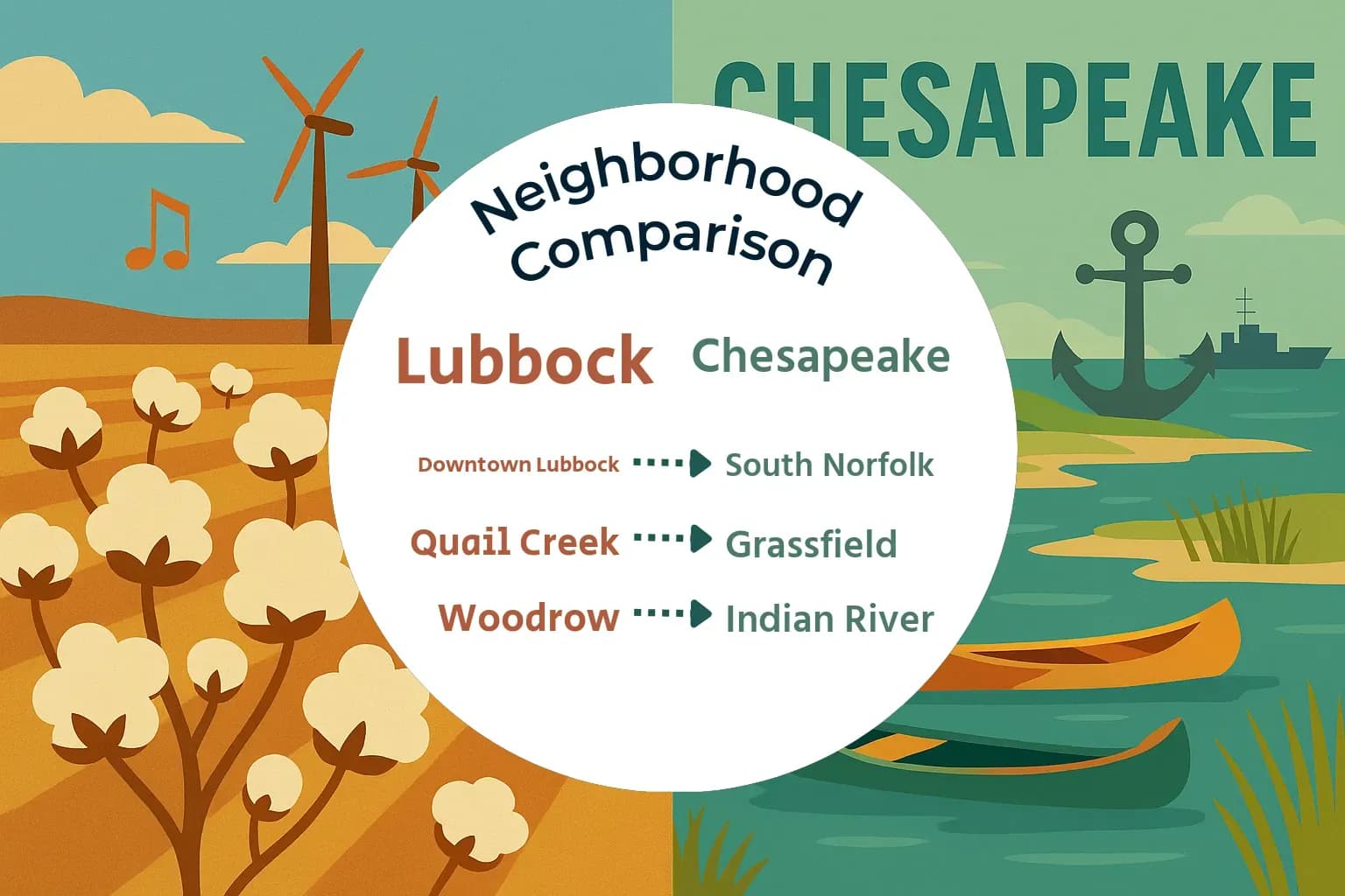 Lubbock vs Chesapeake Neighborhood Comparison