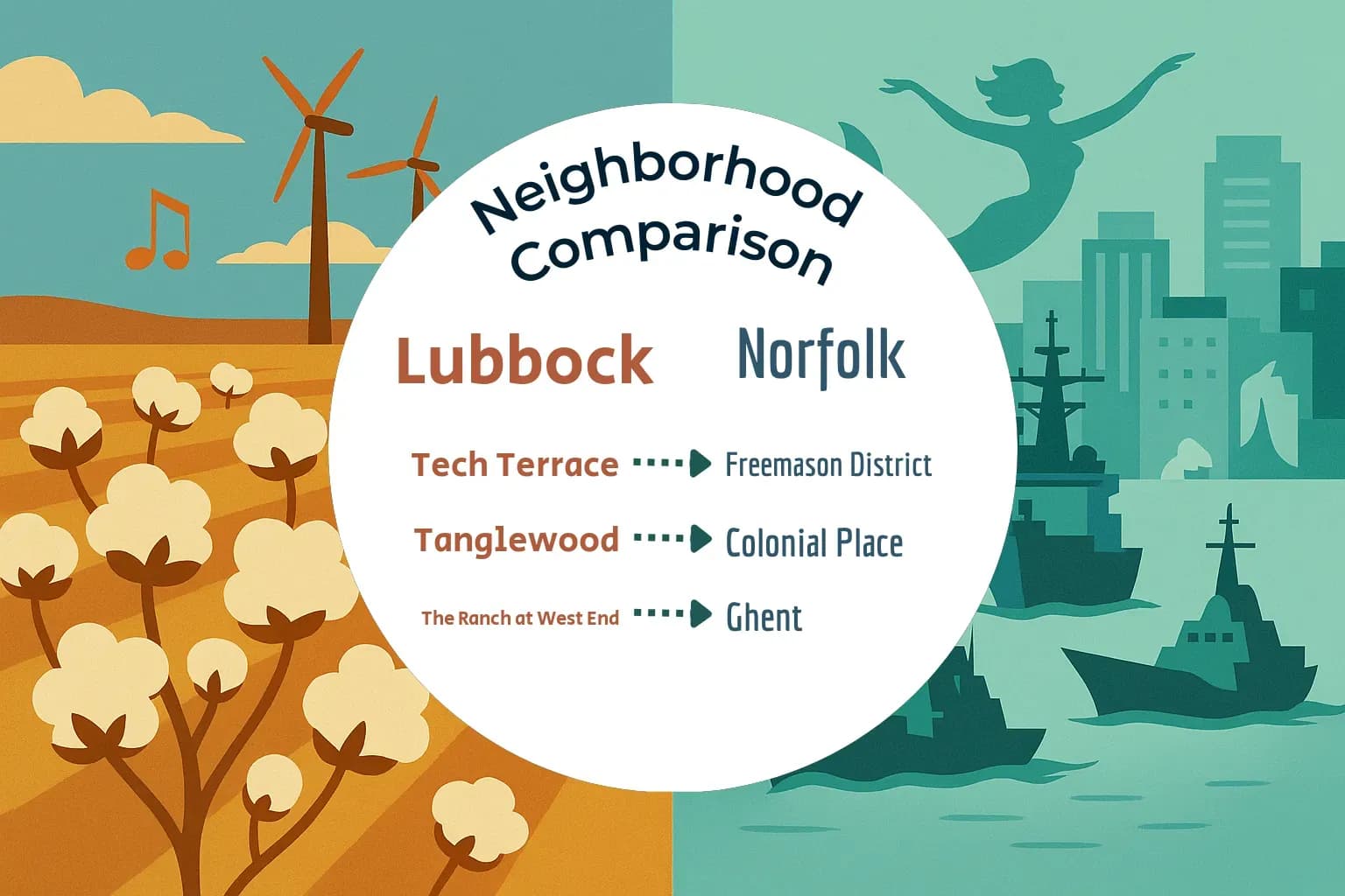 Lubbock vs Norfolk Neighborhood Comparison