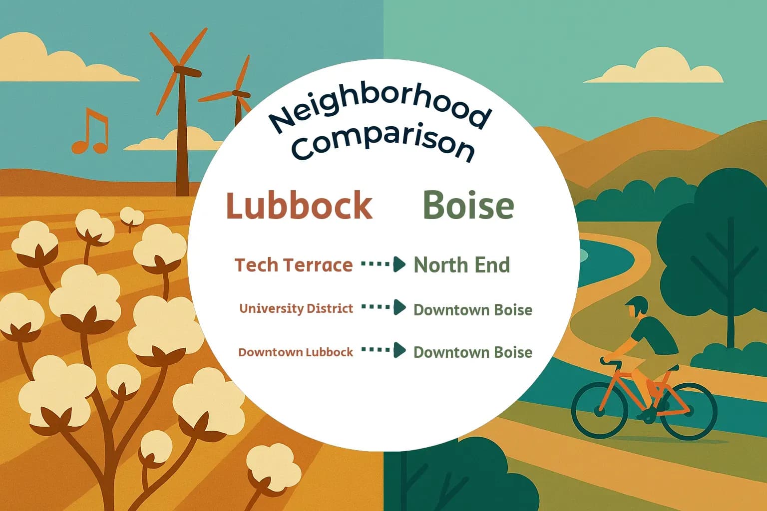 Lubbock vs Boise Neighborhood Comparison