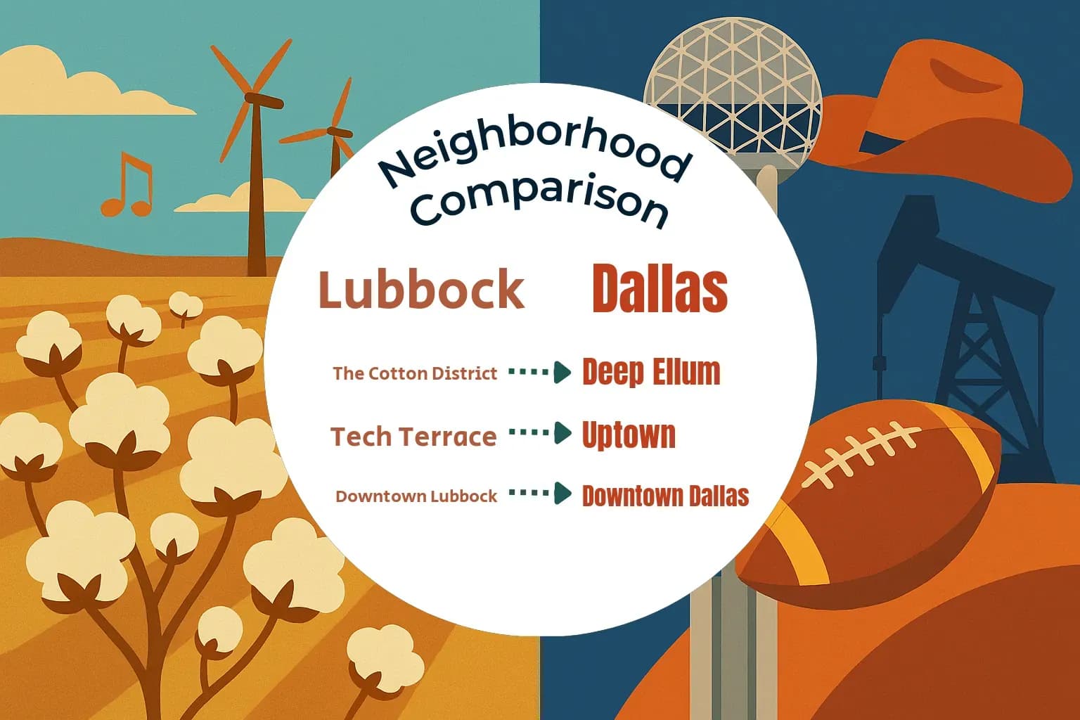 Lubbock vs Dallas Neighborhood Comparison