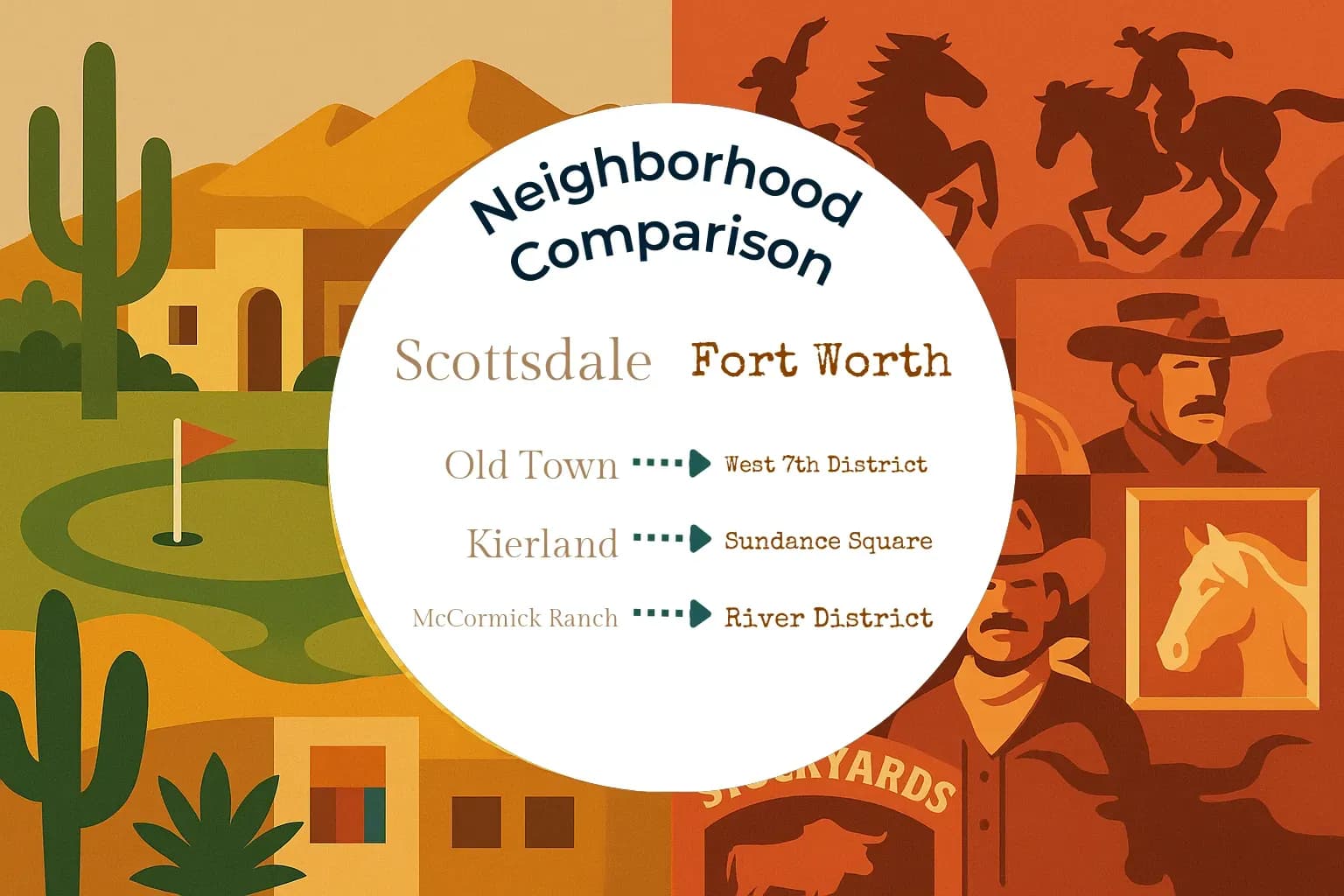 Scottsdale vs Fort Worth Neighborhood Comparison