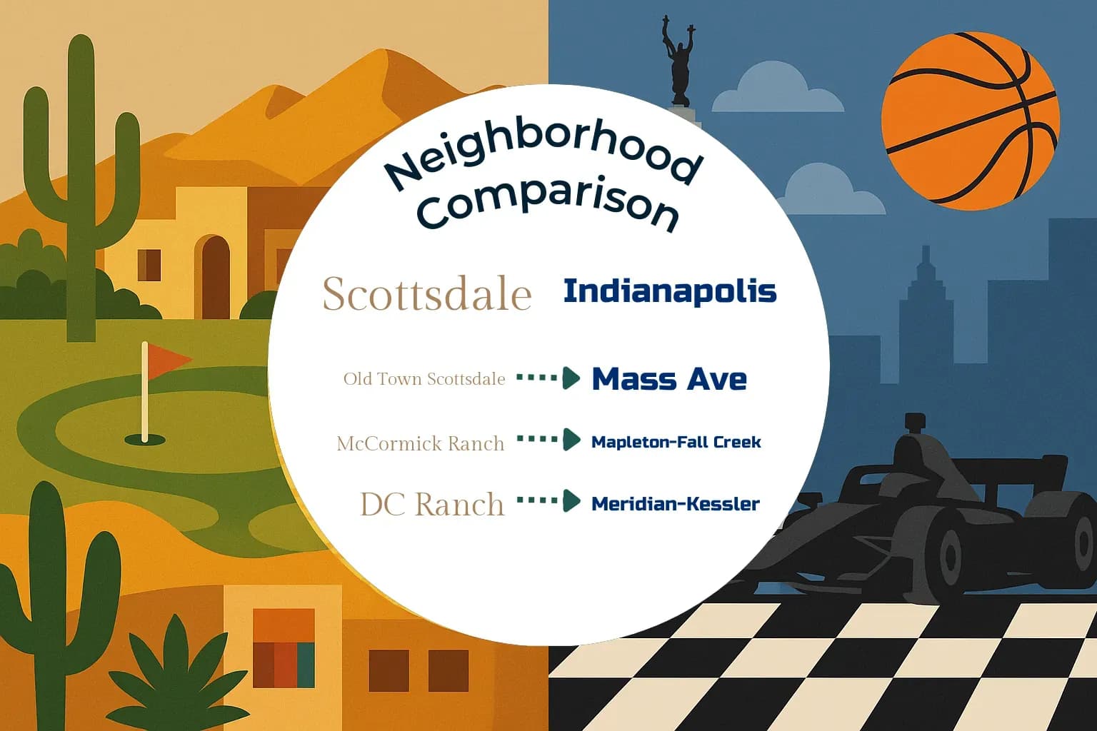 Scottsdale vs Indianapolis Neighborhood Comparison