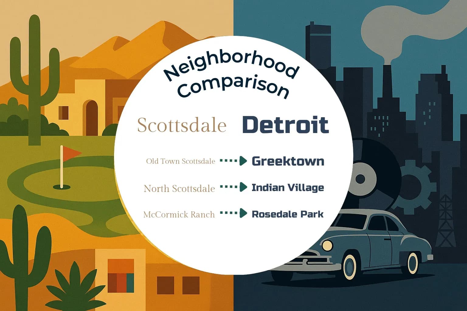 Scottsdale vs Detroit Neighborhood Comparison