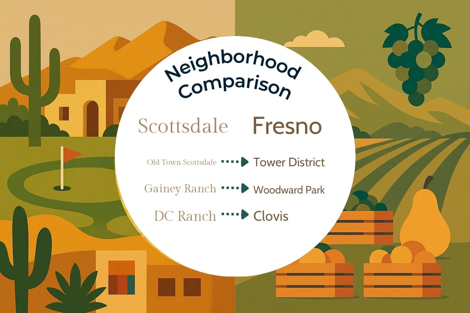 Scottsdale vs Fresno Neighborhood Comparison