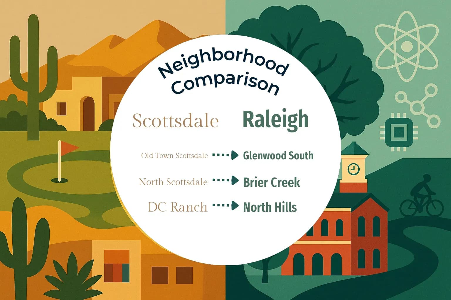 Scottsdale vs Raleigh Neighborhood Comparison