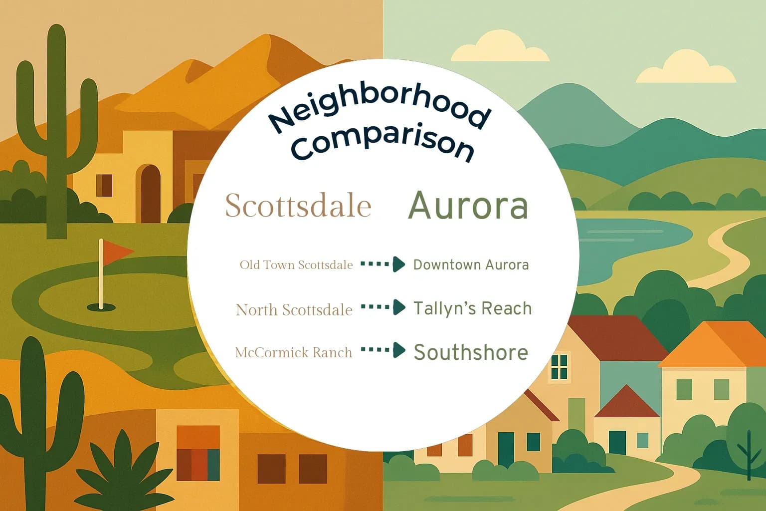 Scottsdale vs Aurora Neighborhood Comparison