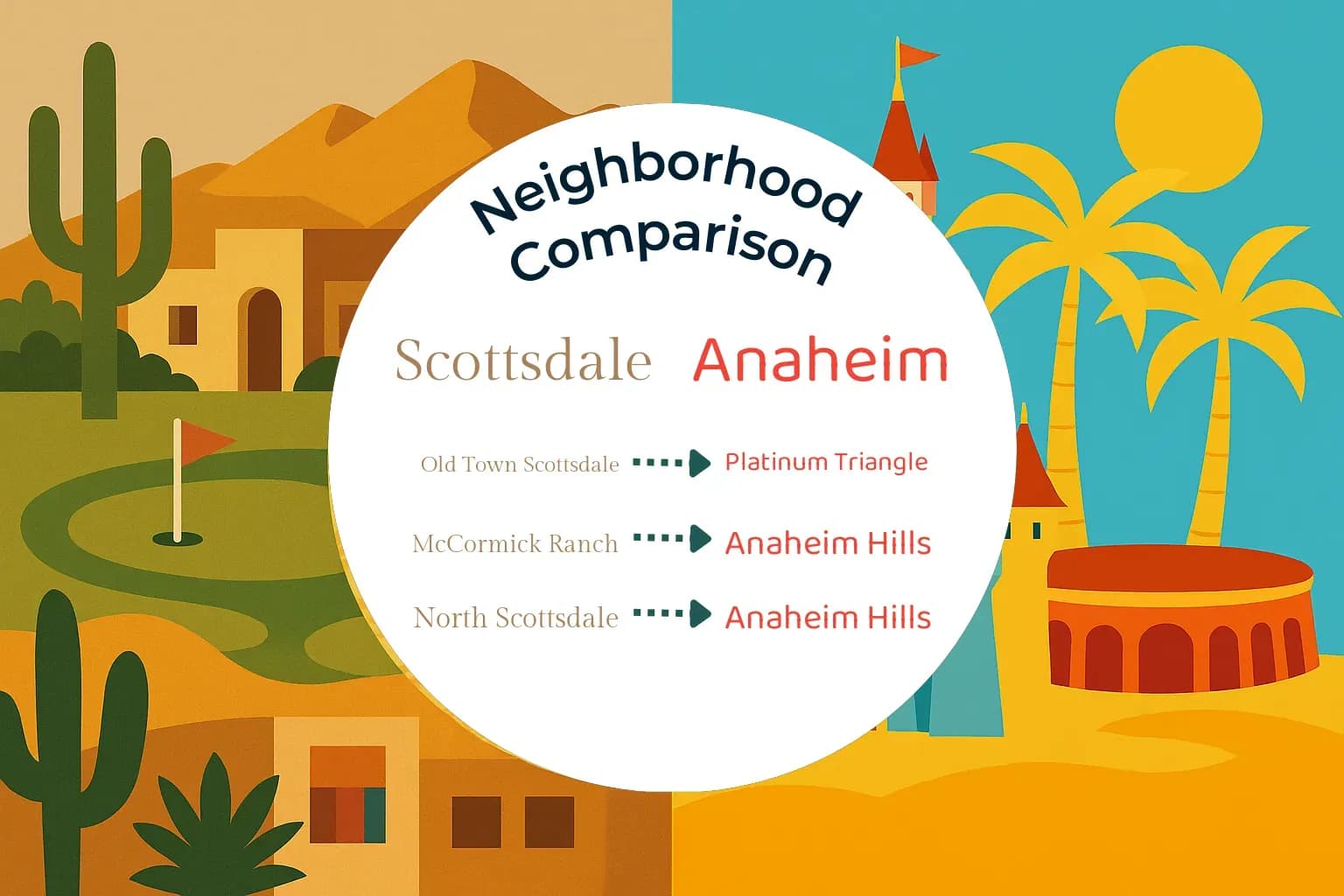 Scottsdale vs Anaheim Neighborhood Comparison