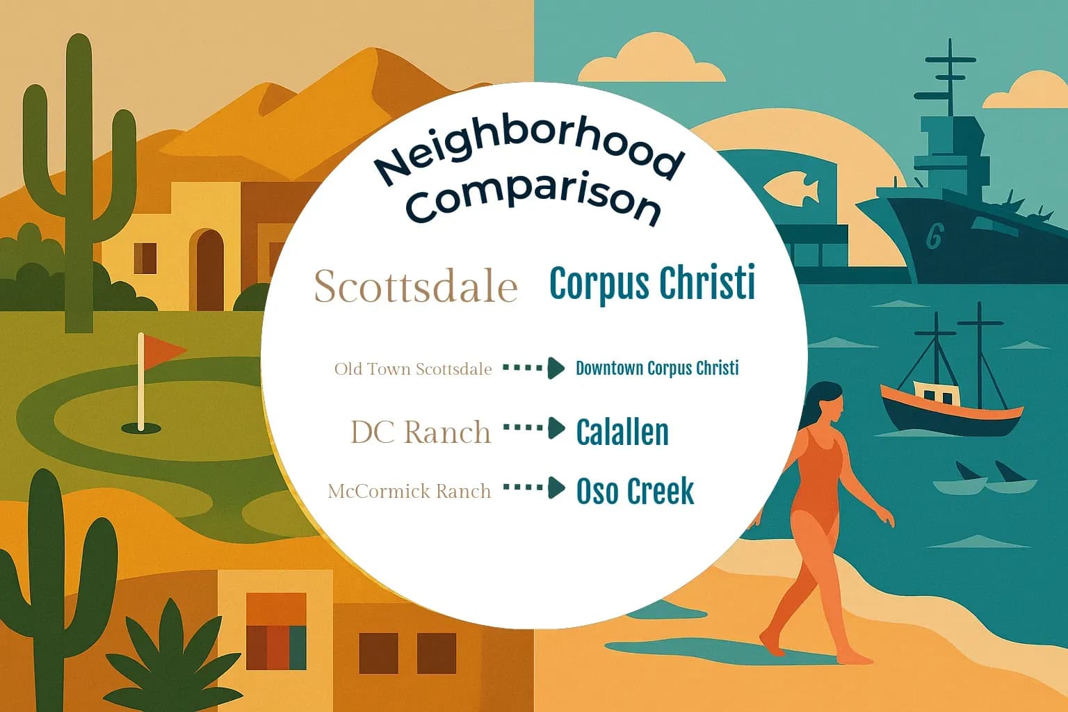 Scottsdale vs Corpus Christi Neighborhood Comparison