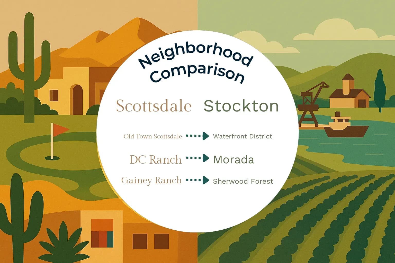 Scottsdale vs Stockton Neighborhood Comparison