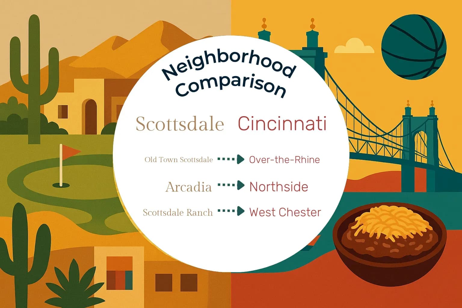 Scottsdale vs Cincinnati Neighborhood Comparison