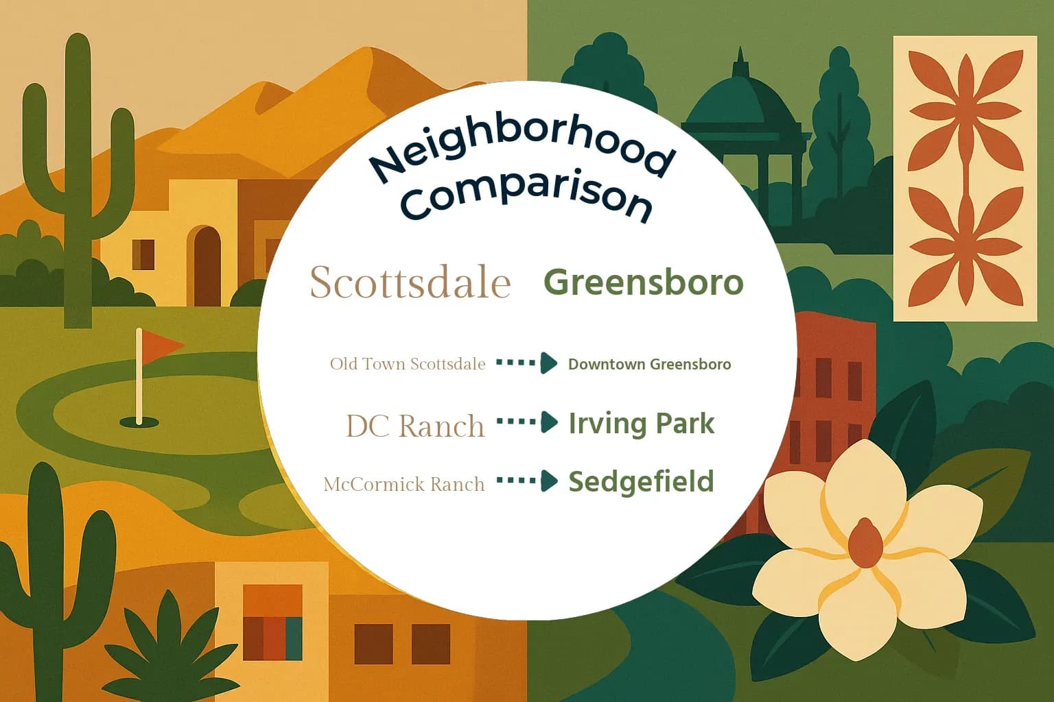 Scottsdale vs Greensboro Neighborhood Comparison