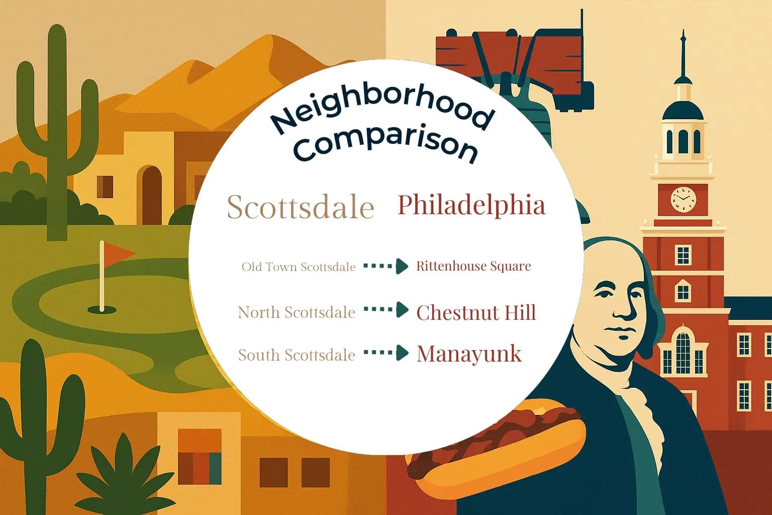 Scottsdale vs Philadelphia Neighborhood Comparison