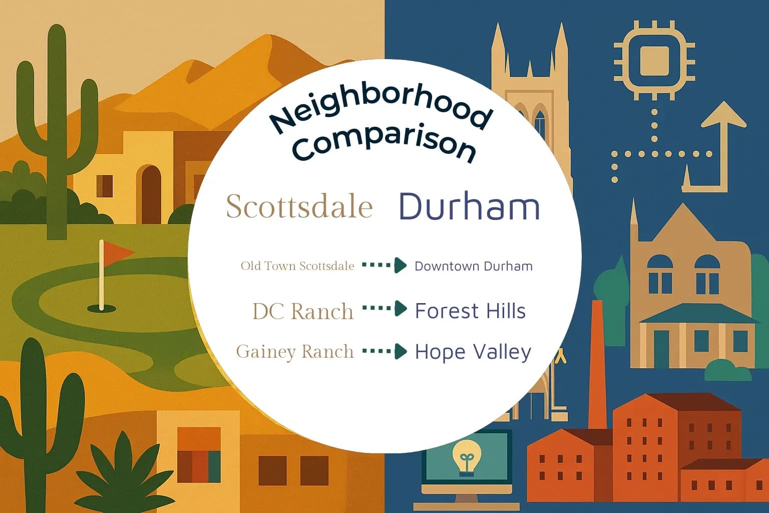 Scottsdale vs Durham Neighborhood Comparison
