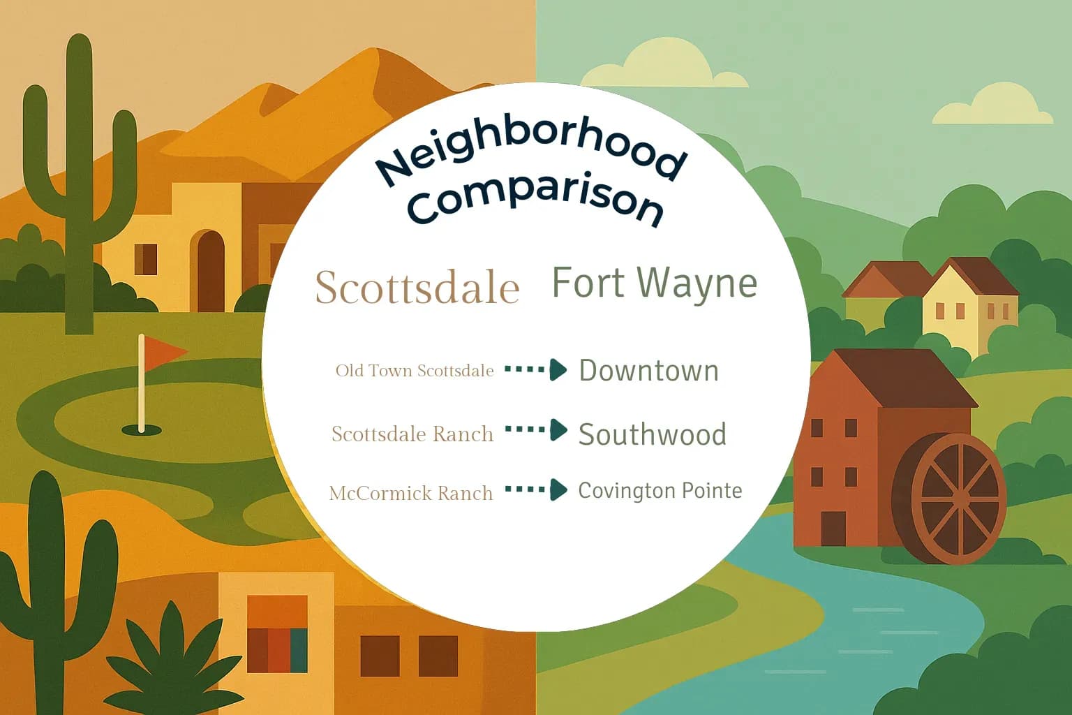 Scottsdale vs Fort Wayne Neighborhood Comparison