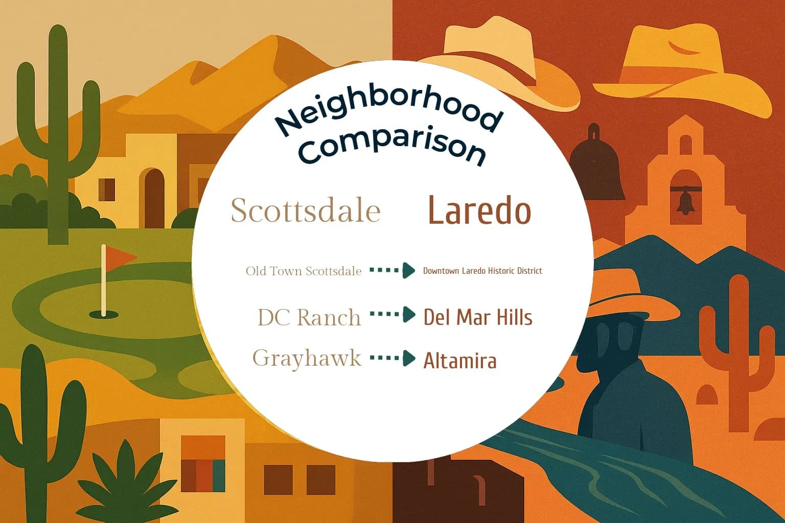 Scottsdale vs Laredo Neighborhood Comparison