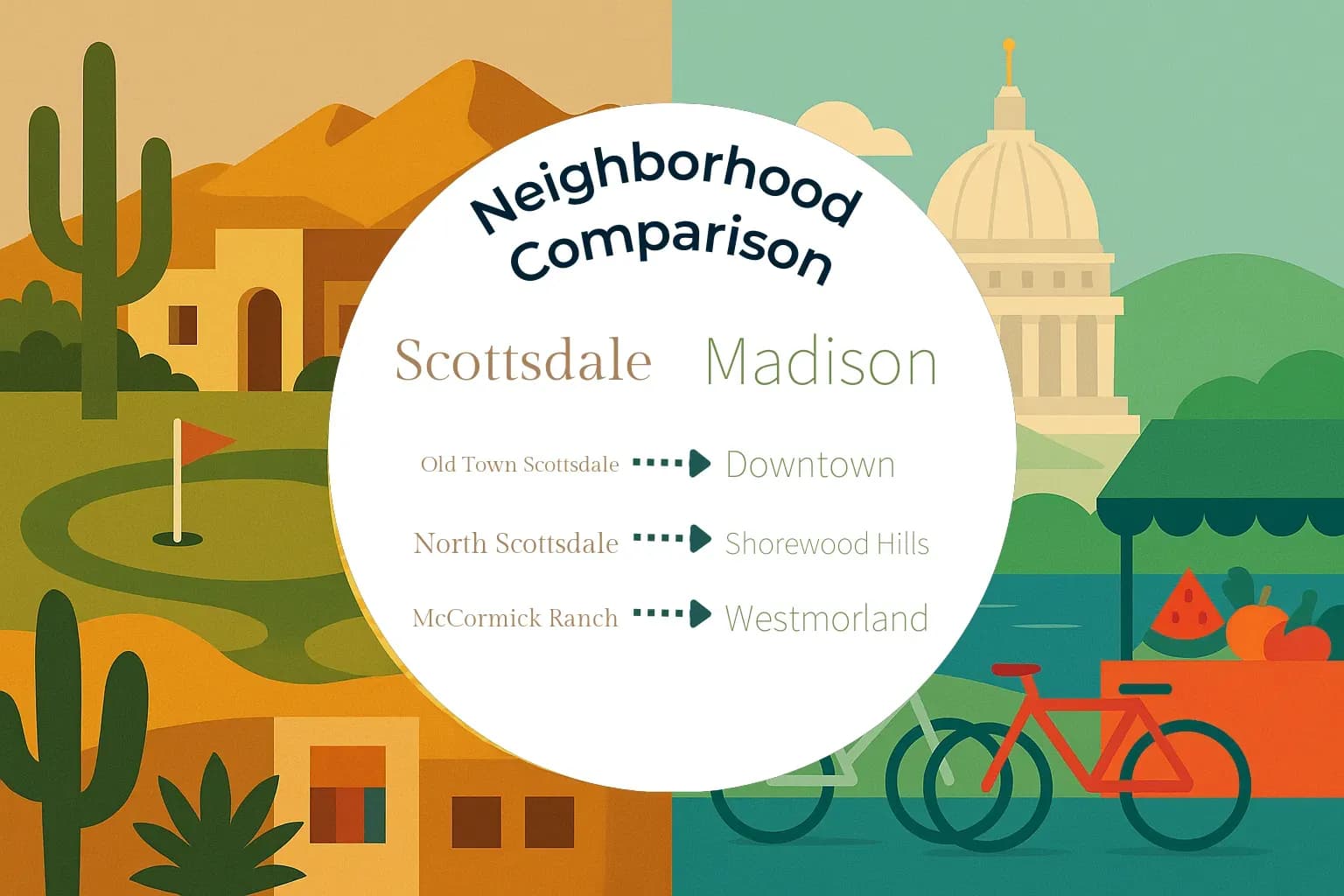 Scottsdale vs Madison Neighborhood Comparison